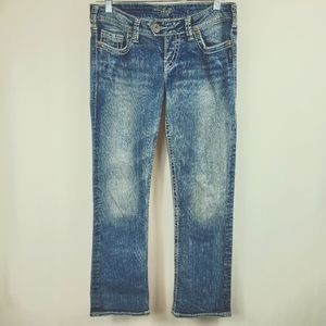 Silver Tuesday Premium Capri Jeans Acid Wash